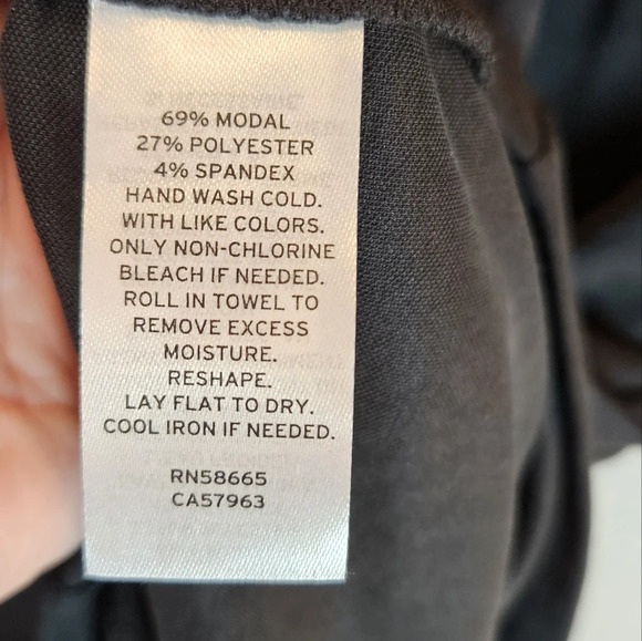 Nordstrom Rack Womens Black Midi Dress Sz XL Modal Blend Side Tie Knot So Soft - Picture 7 of 12